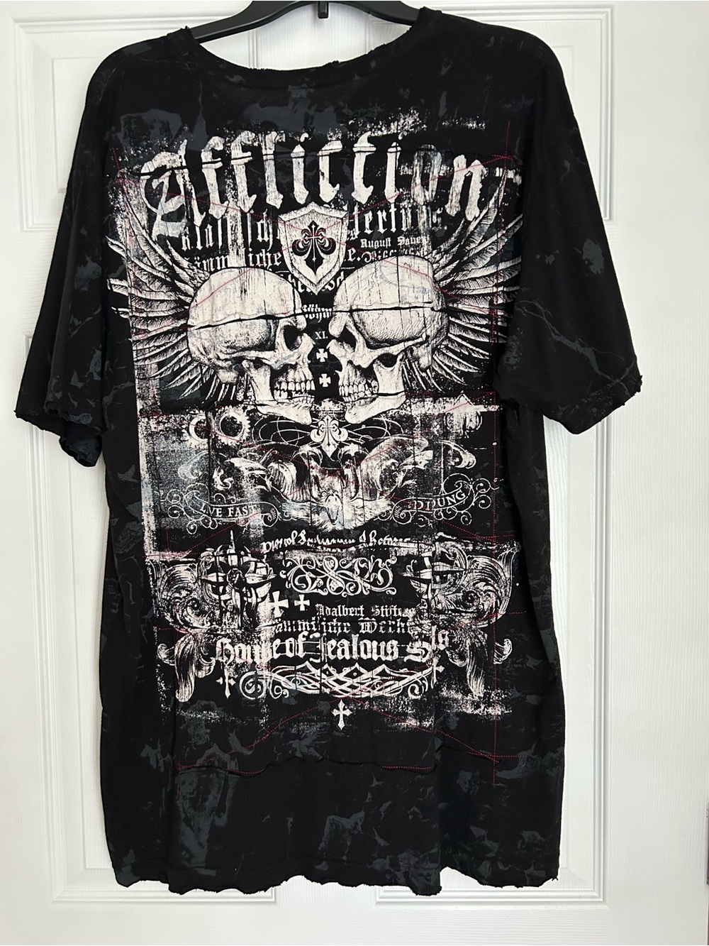 Affliction Black Graphic Men’s Studded T-Shirt house of jealous souls 2xl - Picture 2 of 4